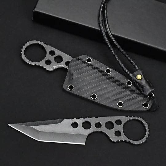 The Boke:440C Steel Fixed Blade Finger Loop EDC Tactical Knife