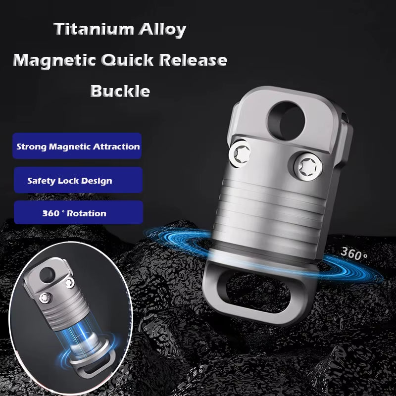 Magic Levitation:Titanium Alloy Magnetic Keychain Universal Snap Connector Buckle Set