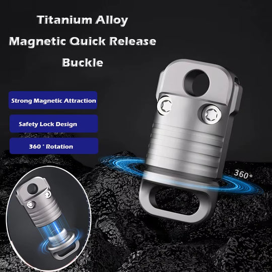 Magic Levitation:Titanium Alloy Magnetic Keychain Universal Snap Connector Buckle Set