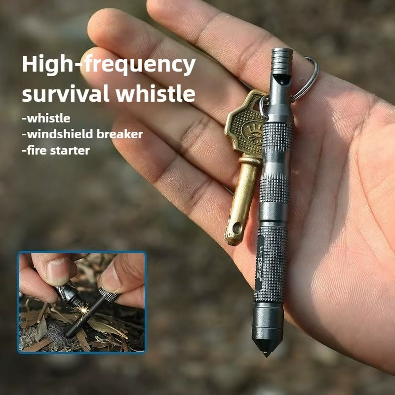 The Ignite:Multifunctional Whistle with Fire Starter EDC Tool