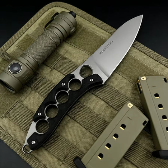 Steel Companion:Knuckle Guard EDC Self-Defense Fixed Blade Knife