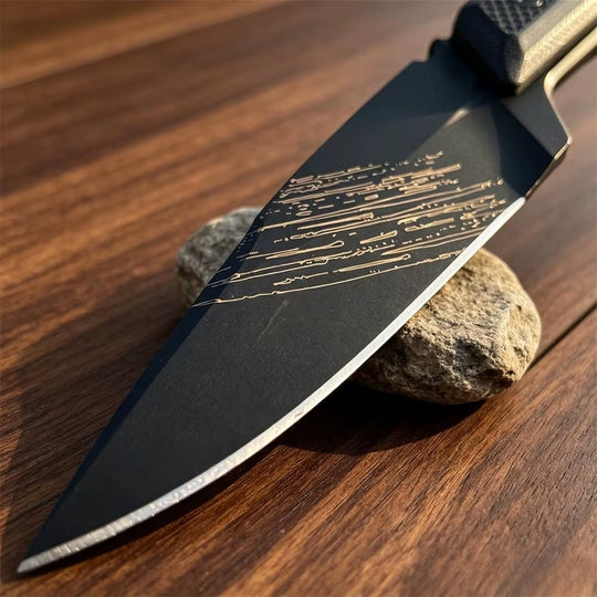 The Ravix:N690 Steel Fixed Blade EDC Outdoor Knife with K-Sheath