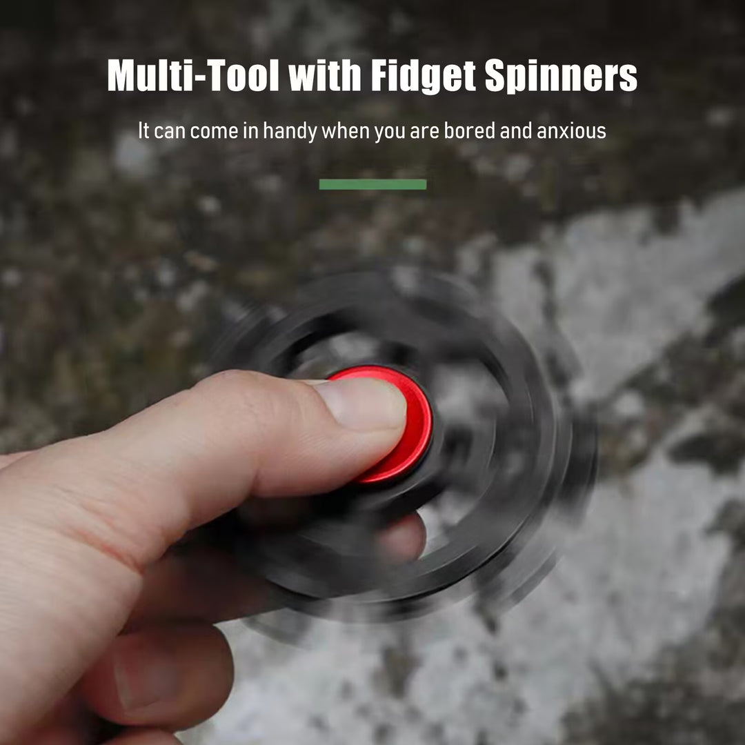 Snowflake Gyro:Stainless Steel Multi-Tool Fidget Spinner EDC Pocket Outdoor Gear