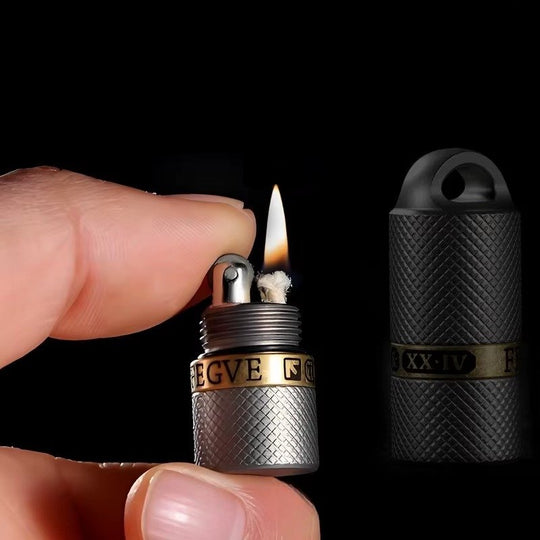 The Spark Vault:Titanium & Copper Mini Oil Lighter