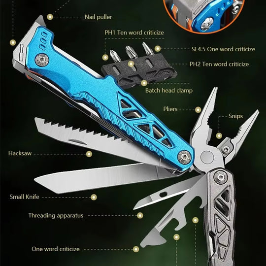 The Transformer:Portable Folding 12-in-1 Multi-Tool Outdoor EDC Gear
