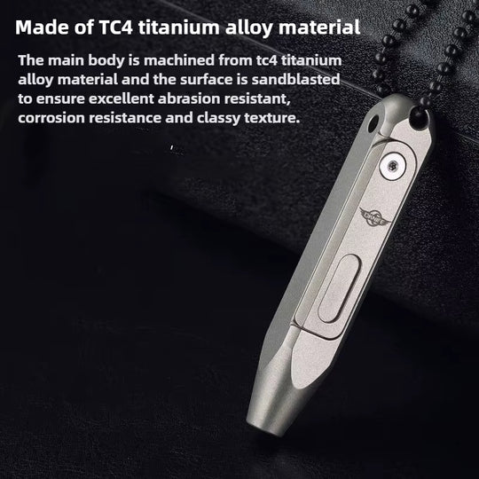 The Maestro:Titanium EDC Screwdriver Tool Featuring 8 Interchangeable S2 Steel 4mm Bits