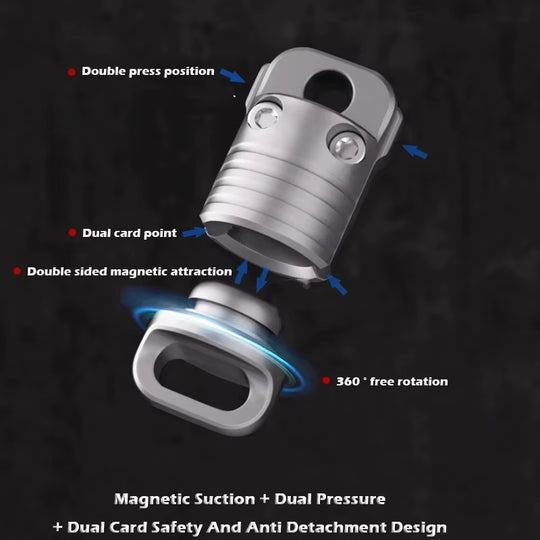 Magic Levitation:Titanium Alloy Magnetic Keychain Universal Snap Connector Buckle Set