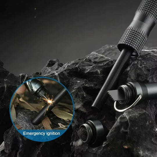 The Ignite:Multifunctional Whistle with Fire Starter EDC Tool