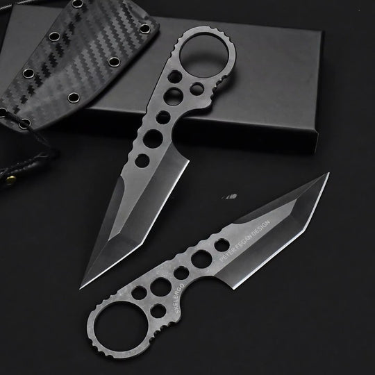 The Boke:440C Steel Fixed Blade Finger Loop EDC Tactical Knife