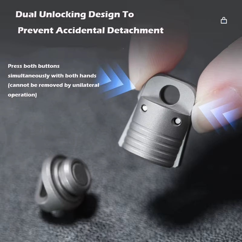 Magic Levitation:Titanium Alloy Magnetic Keychain Universal Snap Connector Buckle Set