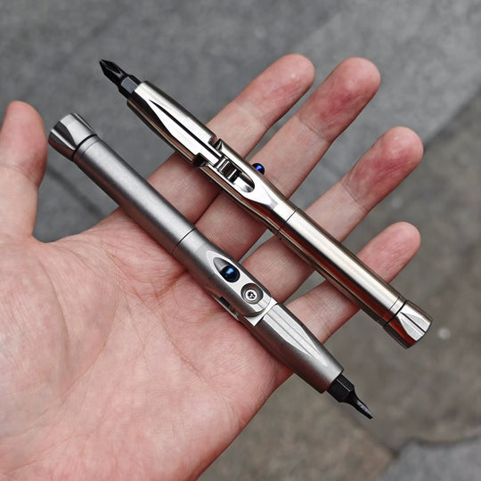 The Zyvro:Titanium 1/4" Folding L-Shape Spinner Ratchet Screwdriver
