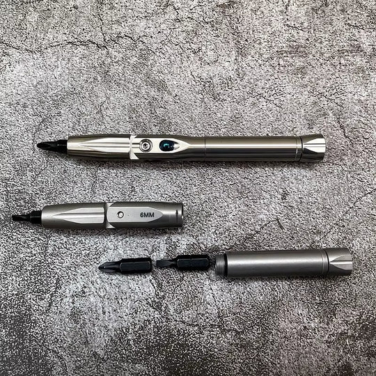 The Zyvro:Titanium 1/4" Folding L-Shape Spinner Ratchet Screwdriver