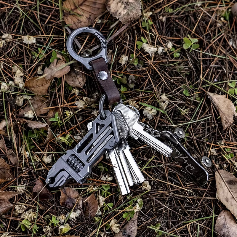 Pocket Transformer:Titanium EDC 6-in-1 Wrench Bottle Opener Bit Driver Multi-tool Gear