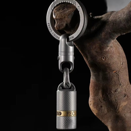 The Spark Vault:Titanium & Copper Mini Oil Lighter