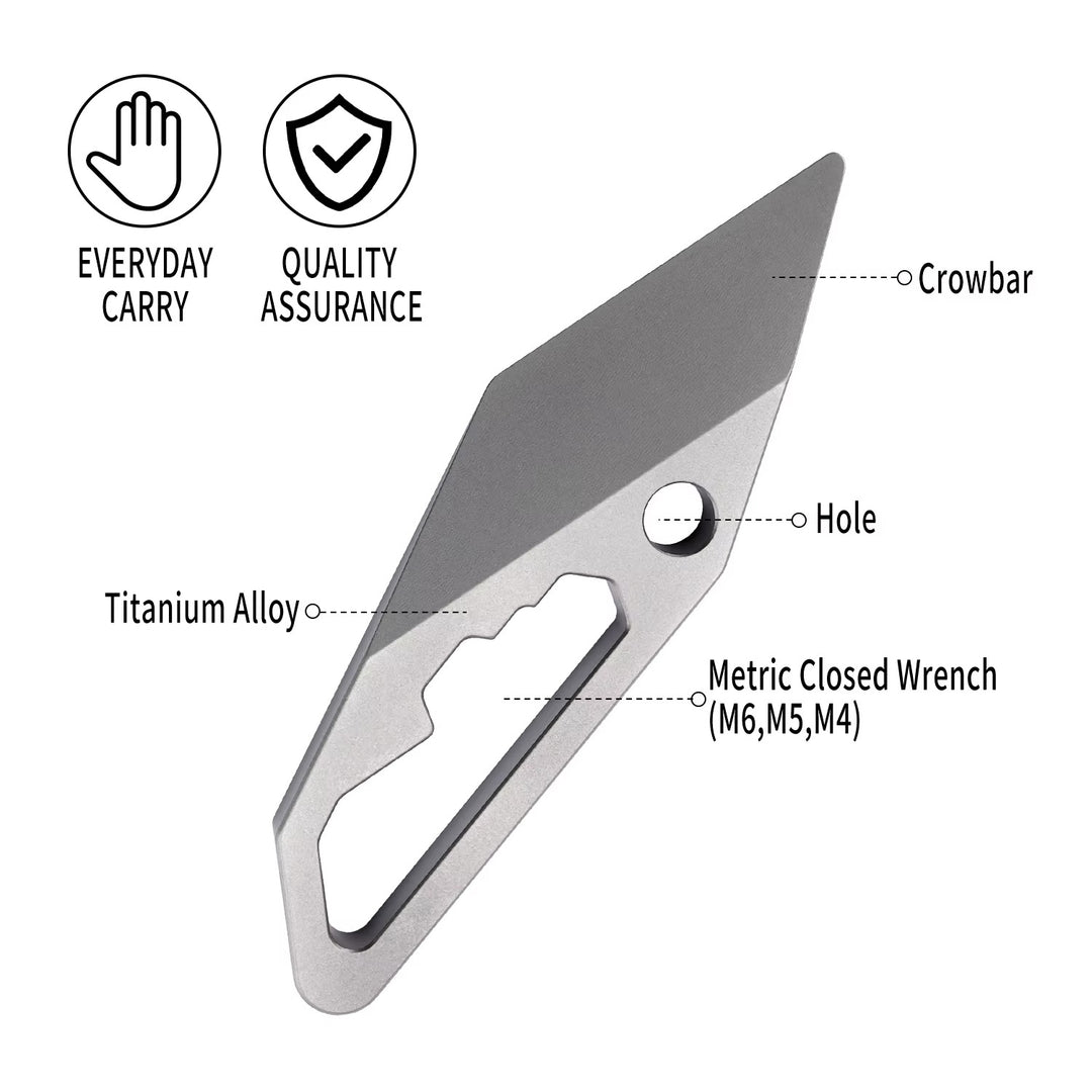 The Titan Fang:TC4 Titanium EDC Pry Bar & Screwdriver