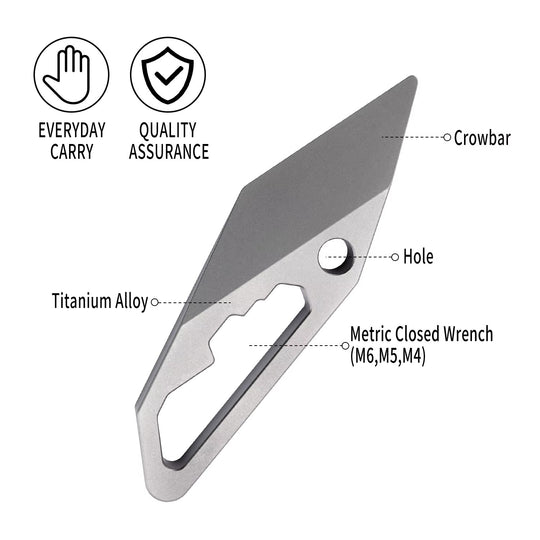 The Titan Fang:TC4 Titanium EDC Pry Bar & Screwdriver