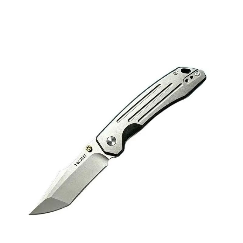 Forest Cheetah:14C28N Steel Button Lock Folding Knife Outdoor EDC Blade