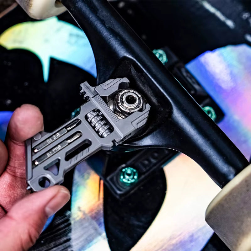 Pocket Transformer:Titanium EDC 6-in-1 Wrench Bottle Opener Bit Driver Multi-tool Gear