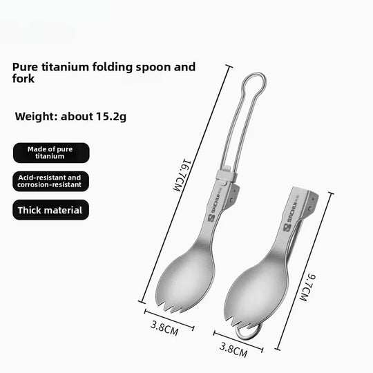 Apex Titanium Folding Cutlery Set | Anti-Corrosion & Ultralight