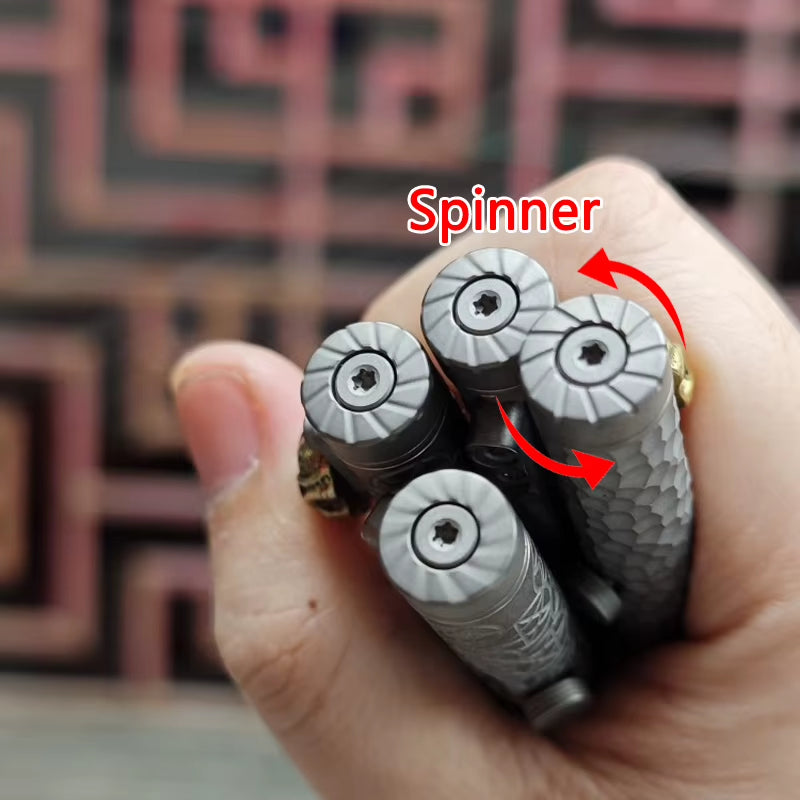 The Aero:Titanium Multifunctional Portable Spinner EDC Pen