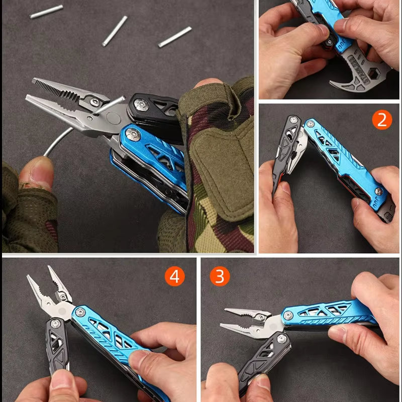 The Transformer:Portable Folding 12-in-1 Multi-Tool Outdoor EDC Gear