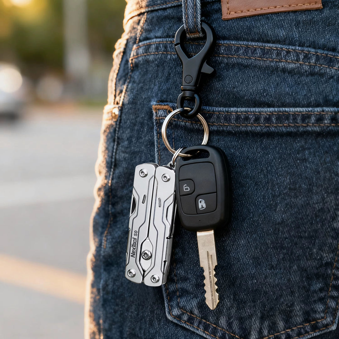 The Veylo:8-in-1 Multi-Functional Folding Compact EDC Tool