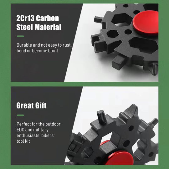 Snowflake Gyro:Stainless Steel Multi-Tool Fidget Spinner EDC Pocket Outdoor Gear