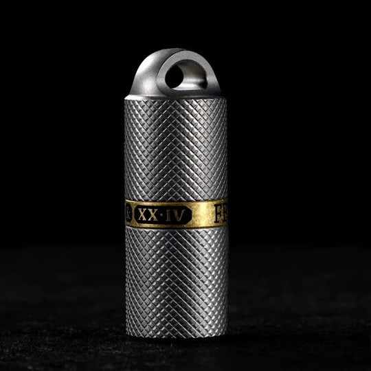 The Spark Vault:Titanium & Copper Mini Oil Lighter