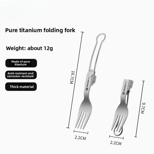 Apex Titanium Folding Cutlery Set | Anti-Corrosion & Ultralight