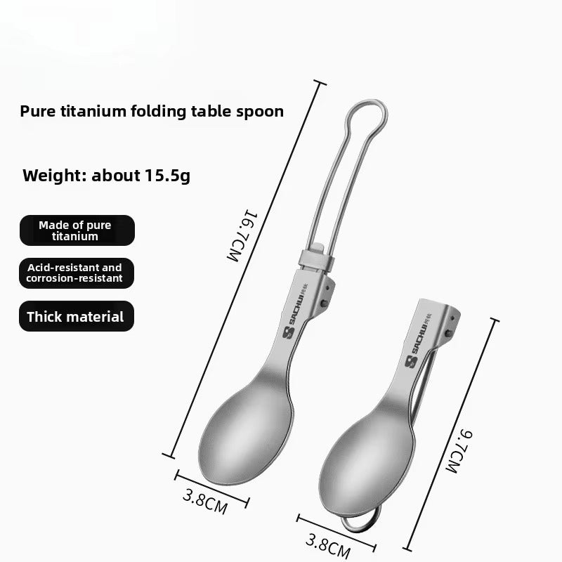 Apex Titanium Folding Cutlery Set | Anti-Corrosion & Ultralight