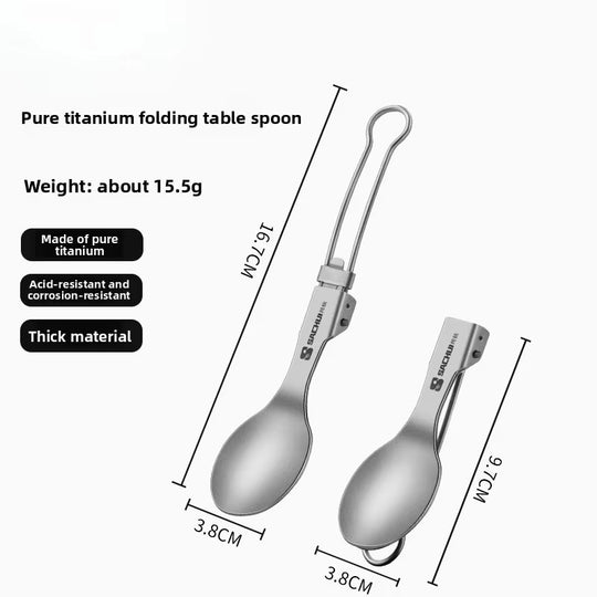 Apex Titanium Folding Cutlery Set | Anti-Corrosion & Ultralight