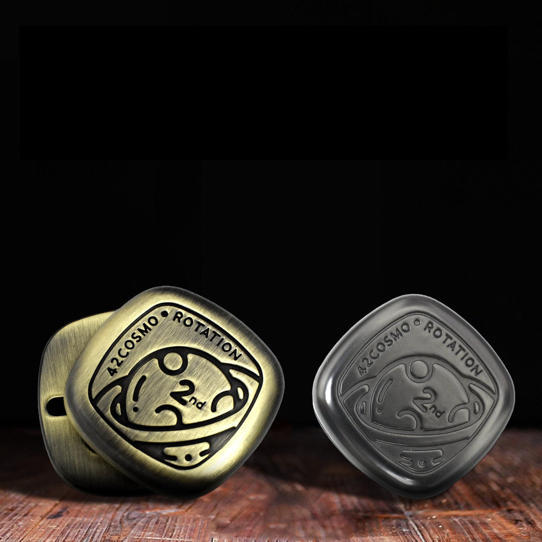 Cross-Lock Metal Push Fidget Slider:EDC Stress Relief Clicking Coin Toy