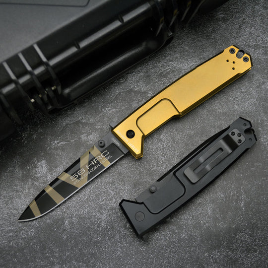 Extrema Ratio Tactical Folding Knife for EDC – CNC Aluminum Handle, Durable Coated Blade