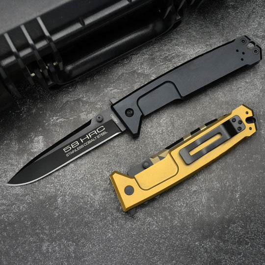 Extrema Ratio Tactical Folding Knife for EDC – CNC Aluminum Handle, Durable Coated Blade