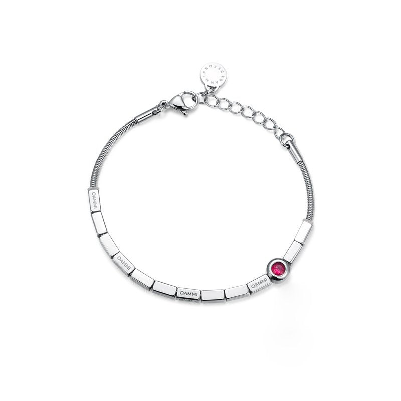 Cosmic Prism: Unisex Geometric Steel Cube Link Bracelet