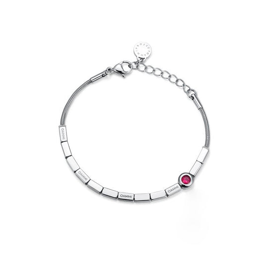 Cosmic Prism: Unisex Geometric Steel Cube Link Bracelet