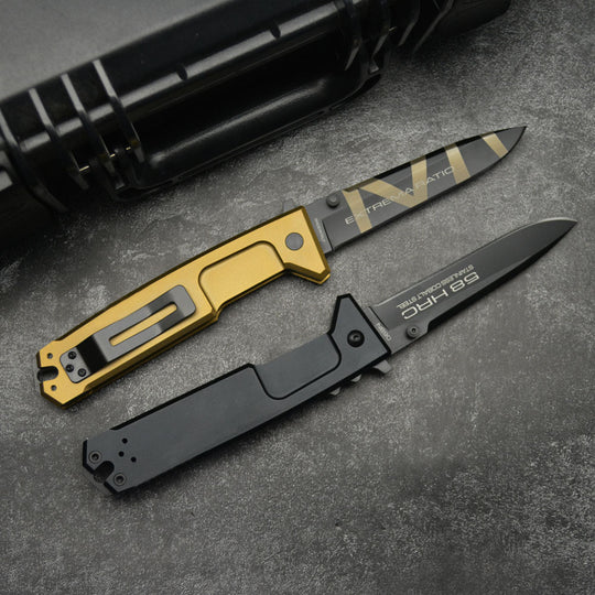 Extrema Ratio Tactical Folding Knife for EDC – CNC Aluminum Handle, Durable Coated Blade