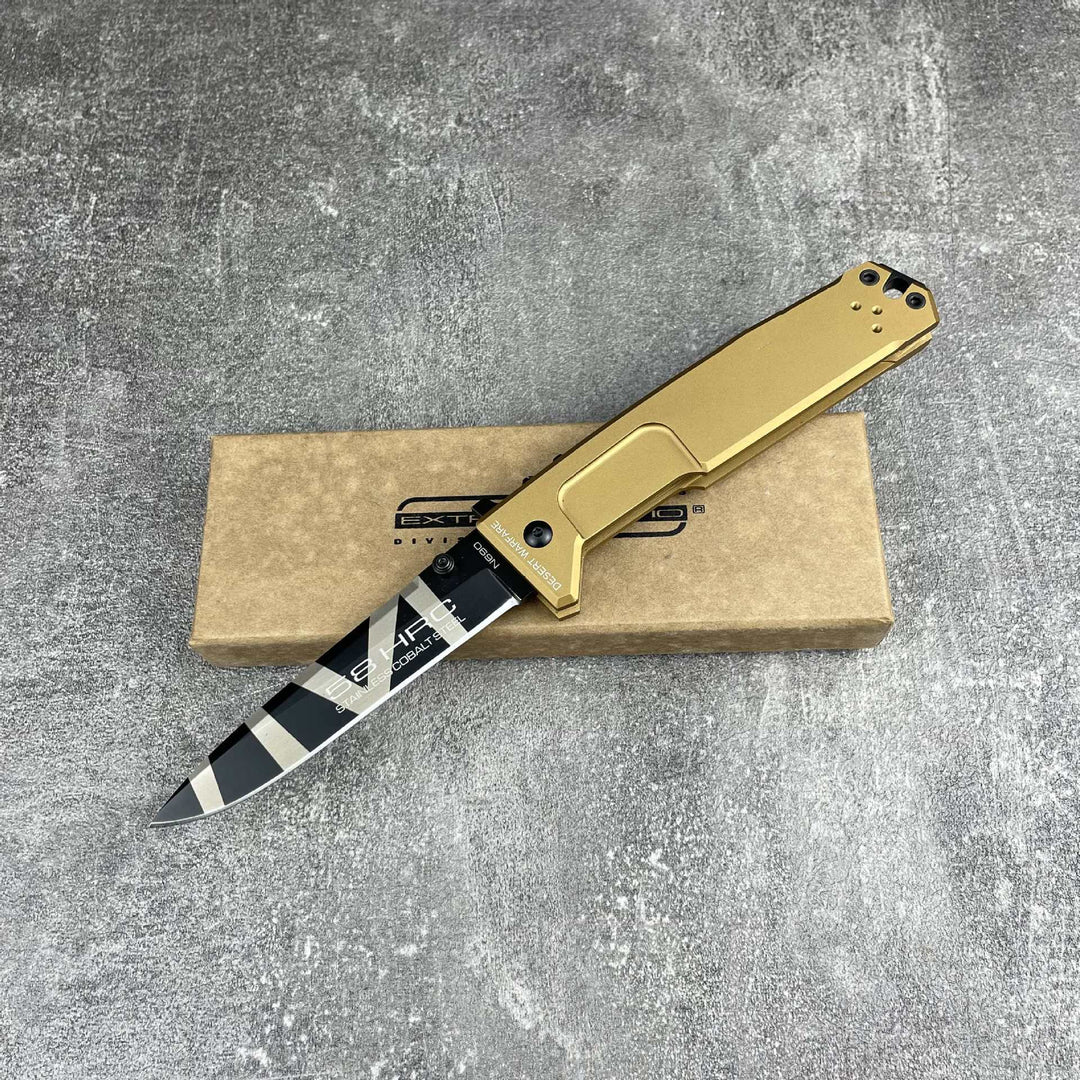 Extrema Ratio Tactical Folding Knife for EDC – CNC Aluminum Handle, Durable Coated Blade