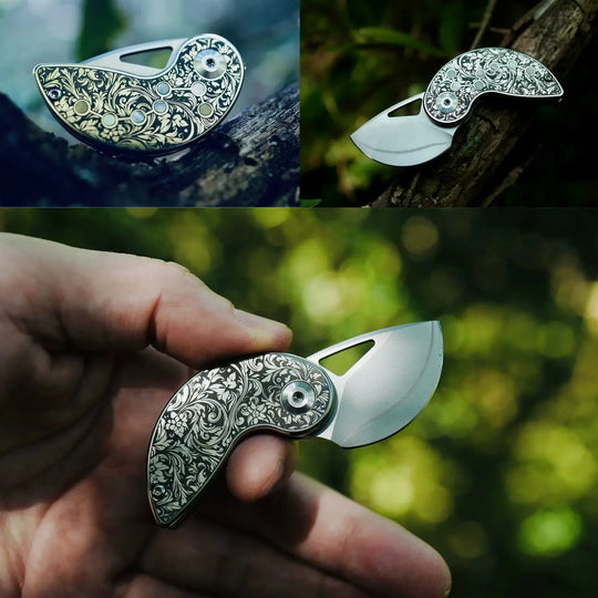 Cradle:Mini Titanium & CPM-3V Steel Quick-Open Original Pocket EDC Knife