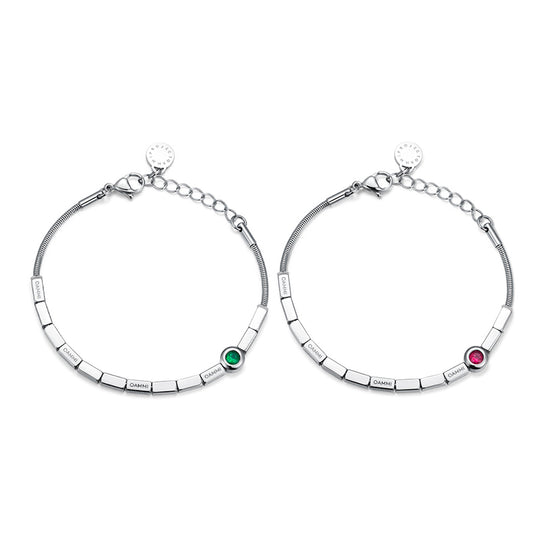 Cosmic Prism: Unisex Geometric Steel Cube Link Bracelet