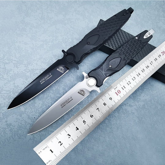 Black Talon Dagger – Tactical Folding EDC Blade with Textured Grip & Satin Finish