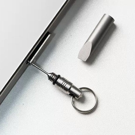 Sim Card Keychain ADD-ONS: Titanium 2-in-1 SIM Card Ejector Keychain – Edctitan