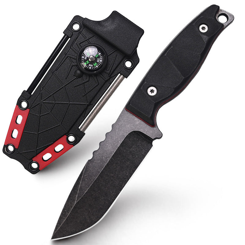 The Trailblazer: Multi-Functional Survival Knife with Compass & Fire Starter