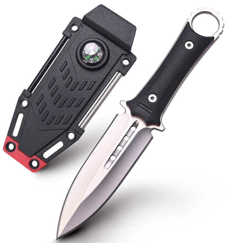 The Ashthalen:Fire Starter & Sharpener with Compass Fixed Blade Knife