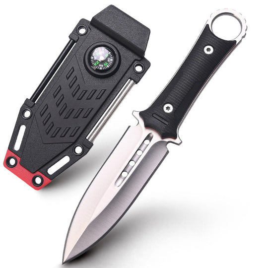The Ashthalen:Fire Starter & Sharpener with Compass Fixed Blade Knife