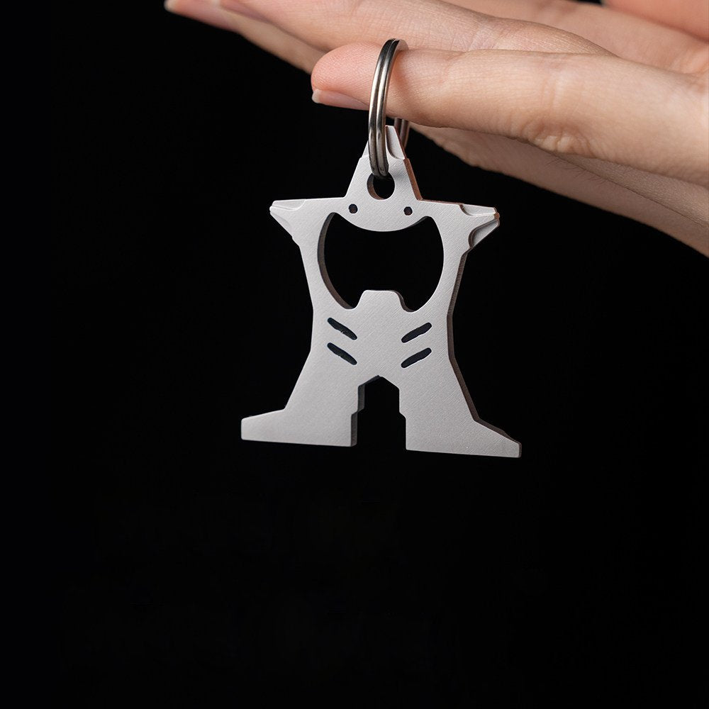 Ultralight Precision: The Ultimate EDC Humanoid Multi-Tool Keyring – Sleek, Compact & Versatile