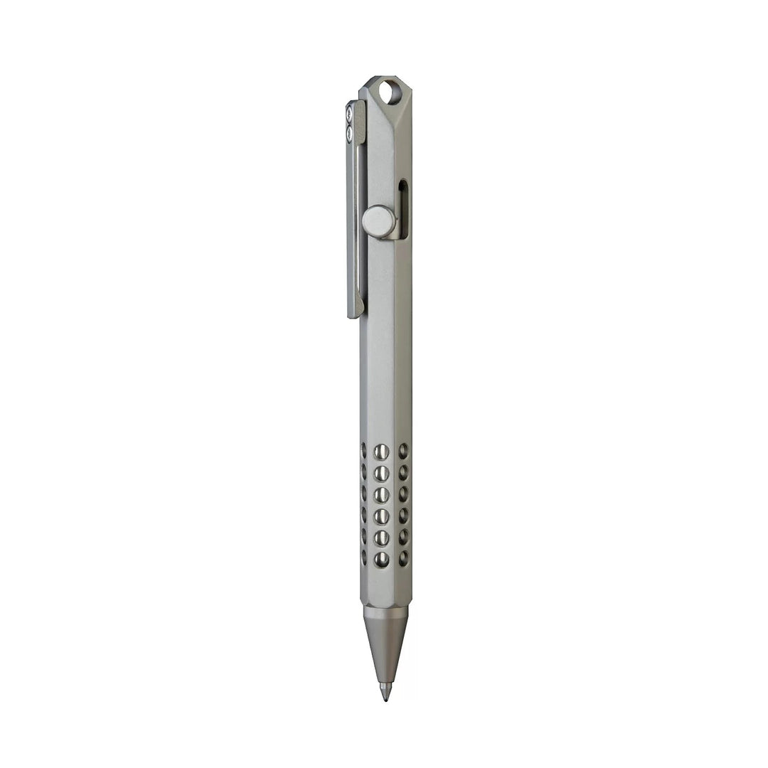 The Ink Bolt:Titanium Hex Bolt-Action Gel Pen