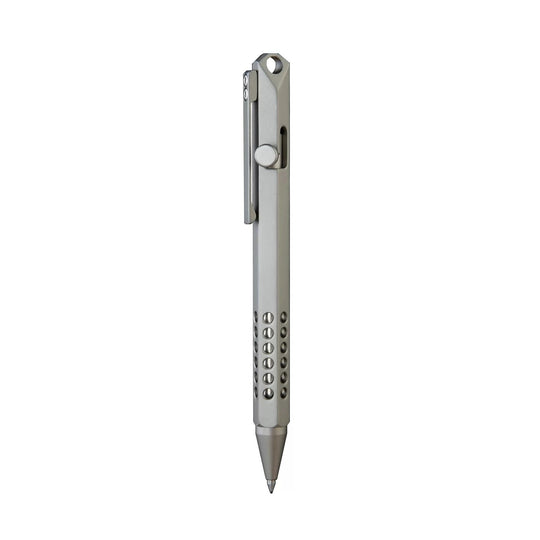The Ink Bolt:Titanium Hex Bolt-Action Gel Pen