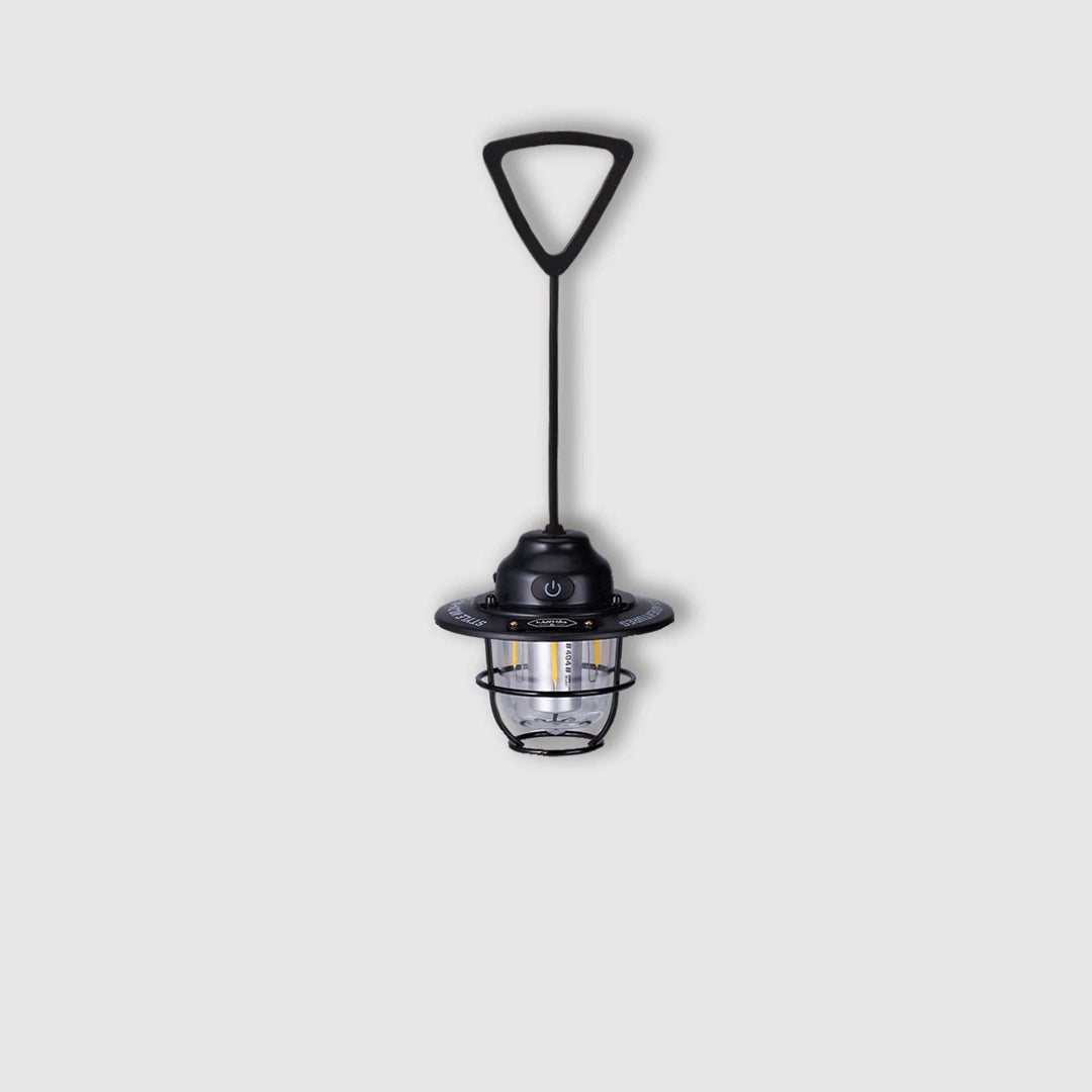 PineGlow - Vintage Rechargeable Lantern With 80H Battery For Camping Ambiance.