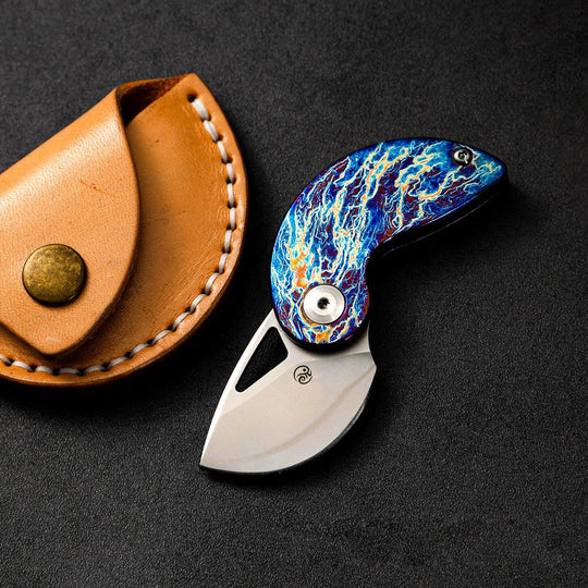Cradle:Mini Titanium & CPM-3V Steel Quick-Open Original Pocket EDC Knife